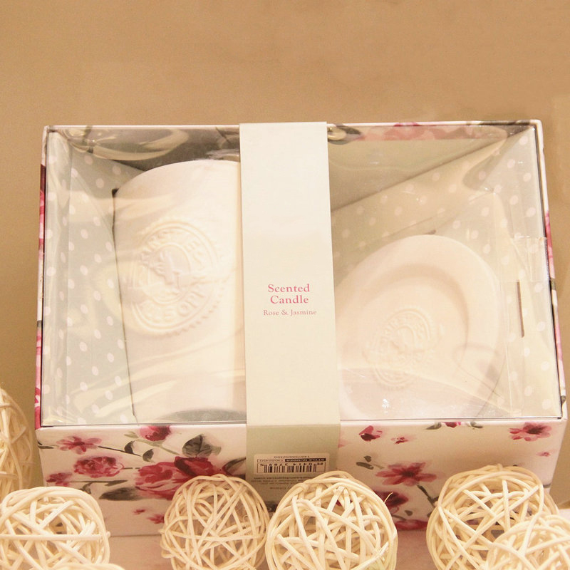 Candle supplier wholesale private label ceramic candles gift set with own brand customized packaging in different sizes